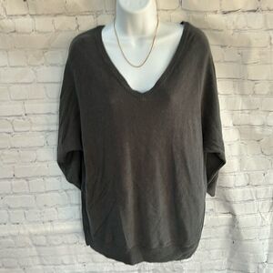 ☀️Sonoma Grey V-Neck Pullover Sweater Women’s Size Large